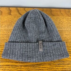 Bula Merino Wool Blend Knit Hat Unisex Gray Ribbed Warm Winter Outdoor